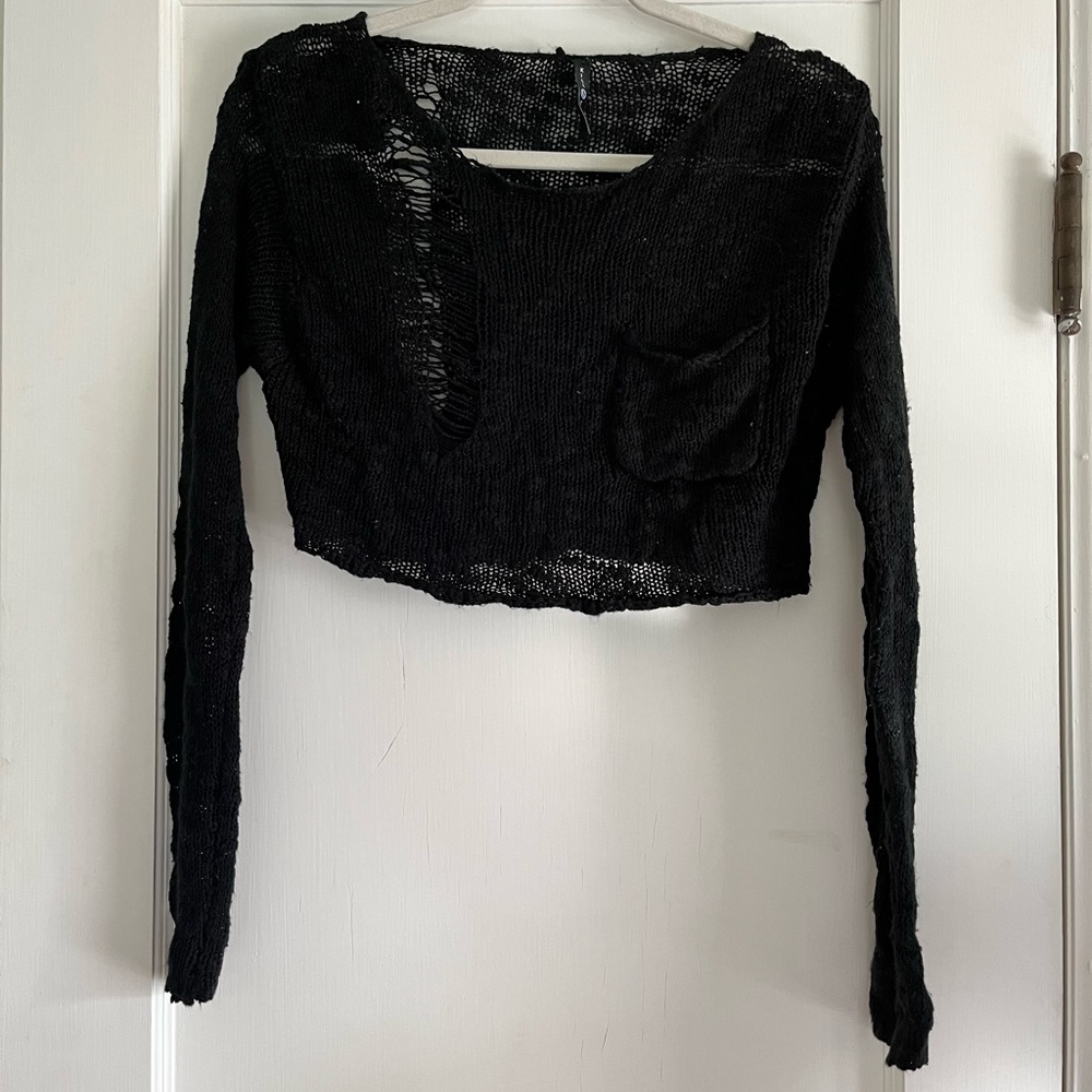 Urban Outfitters Distressed Crop Sweater